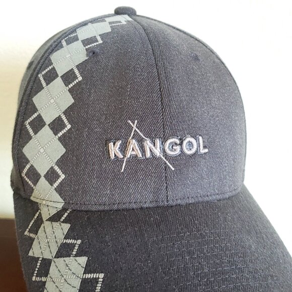 Kangol baseball cap with argyle pattern size S/M Flexfit Check logo Hat - Picture 11 of 13
